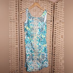 Lilly Pulitzer Ember Sea Oat Escapades Everglades Gold Lace Shift Dress Size 2